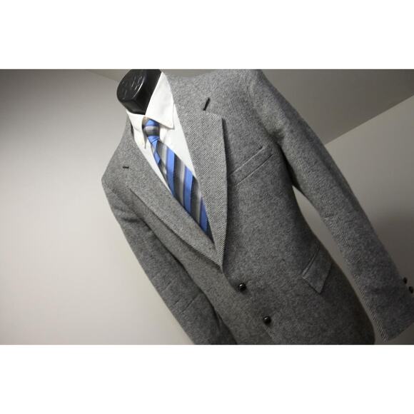 Christopher Hayes Tweed Wool Blazer Sports Jacket MADE IN USA Mens Sz 46 L - Picture 2 of 16
